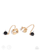 Manifesting Good - Gold Post Earrings - Paparazzi Accessories Post Earrings Bedazzle Me Pretty Mobile Fashion Boutique