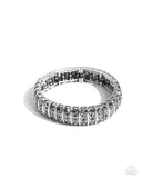Manufactured Magnificence - Silver Bracelet - Paparazzi Accessories Bracelet Bedazzle Me Pretty Mobile Fashion Boutique