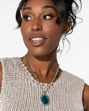 Manufactured Majesty - Blue Necklace - Paparazzi Accessories Necklace Bedazzle Me Pretty Mobile Fashion Boutique