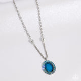 Manufactured Majesty - Blue Necklace - Paparazzi Accessories Necklace Bedazzle Me Pretty Mobile Fashion Boutique