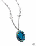 Manufactured Majesty - Blue Necklace - Paparazzi Accessories Necklace Bedazzle Me Pretty Mobile Fashion Boutique