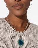 Manufactured Majesty - Blue Necklace - Paparazzi Accessories Necklace Bedazzle Me Pretty Mobile Fashion Boutique