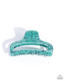 Marbled Model - Blue Hair Clip - Paparazzi Accessories Hair Clip Bedazzle Me Pretty Mobile Fashion Boutique