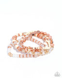 Marbled Mural - Copper Bracelet - Paparazzi Accessories Bracelet Bedazzle Me Pretty Mobile Fashion Boutique