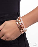 Marbled Mural - Copper Bracelet - Paparazzi Accessories Bracelet Bedazzle Me Pretty Mobile Fashion Boutique