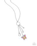 Mariposa Masterpiece - Pink Lanyard - Paparazzi Accessories Lanyard Bedazzle Me Pretty Mobile Fashion Boutique