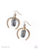 Masterful Model - Gold Earrings - Paparazzi Accessories Earrings Bedazzle Me Pretty Mobile Fashion Boutique