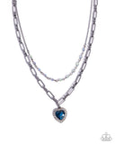 Match Made In HAUTE - Blue Necklace - Paparazzi Accessories Necklace Bedazzle Me Pretty Mobile Fashion Boutique