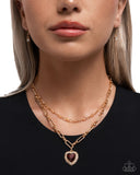Match Made In HAUTE - Brown Necklace - Paparazzi Accessories Necklace Bedazzle Me Pretty Mobile Fashion Boutique