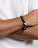 Matte Motivation - Green Mens Bracelet - Paparazzi Accessories Mens Bracelet Bedazzle Me Pretty Mobile Fashion Boutique