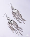 Maven Musings - White Earrings - Paparazzi Accessories Earrings Bedazzle Me Pretty Mobile Fashion Boutique