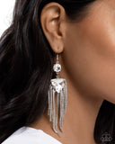 Maven Musings - White Earrings - Paparazzi Accessories Earrings Bedazzle Me Pretty Mobile Fashion Boutique