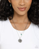 May Birthstone Beauty - Green Necklace - Paparazzi Accessories Necklace Bedazzle Me Pretty Mobile Fashion Boutique