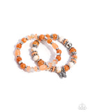 Meaningful Metamorphosis - Orange Bracelet - Paparazzi Accessories Bracelet Bedazzle Me Pretty Mobile Fashion Boutique