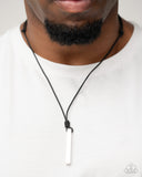 Mechanical Maintenance - Silver Necklace - Paparazzi Accessories Necklace Bedazzle Me Pretty Mobile Fashion Boutique