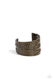 Mechanical Motif - Brass Bracelet - Paparazzi Accessories Bracelet Bedazzle Me Pretty Mobile Fashion Boutique