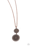 Meet Me At The Garden Gate - Copper Necklace - Paparazzi Accessories Necklace Bedazzle Me Pretty Mobile Fashion Boutique
