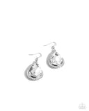 Mega Marvelous - White Earrings - Paparazzi Accessories Earrings Bedazzle Me Pretty Mobile Fashion Boutique