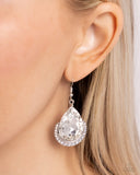 Mega Marvelous - White Earrings - Paparazzi Accessories Earrings Bedazzle Me Pretty Mobile Fashion Boutique