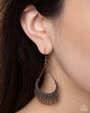 Melodic Moons - Copper Earrings - Paparazzi Accessories Earrings Bedazzle Me Pretty Mobile Fashion Boutique