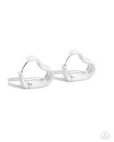 Memorable Love - White Earrings - Paparazzi Accessories Earrings Bedazzle Me Pretty Mobile Fashion Boutique