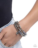 Mental Mentality - Silver Bracelet - Paparazzi Accessories Bracelet Bedazzle Me Pretty Mobile Fashion Boutique