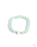 Mermaid Mirror - Green Bracelet - Paparazzi Accessories Bracelet Bedazzle Me Pretty Mobile Fashion Boutique