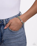 Mermaid Mirror - Green Bracelet - Paparazzi Accessories Bracelet Bedazzle Me Pretty Mobile Fashion Boutique