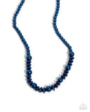 Metallic Memory - Blue Mens Necklace - Paparazzi Accessories Mens Necklace Bedazzle Me Pretty Mobile Fashion Boutique
