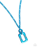 Metallic Movement - Blue Necklace - Paparazzi Accessories Necklace Bedazzle Me Pretty Mobile Fashion Boutique