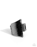 Metallic Shade - Black Ring - Paparazzi Accessories Ring Bedazzle Me Pretty Mobile Fashion Boutique