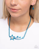 Meteor Moment - Blue Necklace - Paparazzi Accessories Necklace Bedazzle Me Pretty Mobile Fashion Boutique
