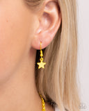 Meteor Moment - Yellow Necklace - Paparazzi Accessories Necklace Bedazzle Me Pretty Mobile Fashion Boutique