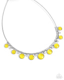 Meticulous Majesty - Yellow Necklace - Paparazzi Accessories Necklace Bedazzle Me Pretty Mobile Fashion Boutique