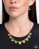 Meticulous Majesty - Yellow Necklace - Paparazzi Accessories Necklace Bedazzle Me Pretty Mobile Fashion Boutique
