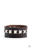Metro Mustang - Brown Bracelet - Paparazzi Accessories Bracelet Bedazzle Me Pretty Mobile Fashion Boutique