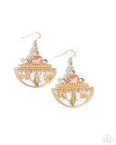 Metropolitan Majesty - Gold Earrings - Paparazzi Accessories Earrings Bedazzle Me Pretty Mobile Fashion Boutique