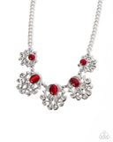 Midsummer Masterpiece - Red Necklace - Paparazzi Accessories Necklace Bedazzle Me Pretty Mobile Fashion Boutique