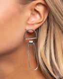 Minimalistic Maven - Silver Post Earrings - Paparazzi Accessories Post Earrings Bedazzle Me Pretty Mobile Fashion Boutique