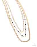 Mismatched Magic - Blue Necklace - Paparazzi Accessories Necklace Bedazzle Me Pretty Mobile Fashion Boutique