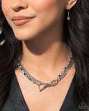 Mismatched Makeover - Blue Necklace - Paparazzi Accessories Necklace Bedazzle Me Pretty Mobile Fashion Boutique