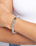 Mismatched Movement - Silver Bracelet - Paparazzi Accessories Bracelet Bedazzle Me Pretty Mobile Fashion Boutique