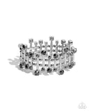 Misunderstanding Mayhem - Silver Bracelet - Paparazzi Accessories Bracelet Bedazzle Me Pretty Mobile Fashion Boutique