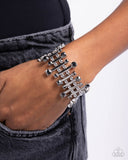 Misunderstanding Mayhem - Silver Bracelet - Paparazzi Accessories Bracelet Bedazzle Me Pretty Mobile Fashion Boutique