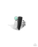 Mixed Method - Black Ring - Paparazzi Accessories Ring Bedazzle Me Pretty Mobile Fashion Boutique