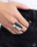Mixed Method - Black Ring - Paparazzi Accessories Ring Bedazzle Me Pretty Mobile Fashion Boutique