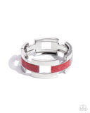 Modern Merger - Red Bracelet - Paparazzi Accessories Bracelet Bedazzle Me Pretty Mobile Fashion Boutique