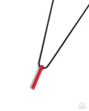 Modern Mix - Red Mens Necklace - Paparazzi Accessories Mens Necklace Bedazzle Me Pretty Mobile Fashion Boutique