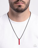 Modern Mix - Red Mens Necklace - Paparazzi Accessories Mens Necklace Bedazzle Me Pretty Mobile Fashion Boutique