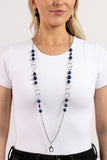 Modest Makeover - Blue Lanyard - Paparazzi Accessories Lanyard Bedazzle Me Pretty Mobile Fashion Boutique